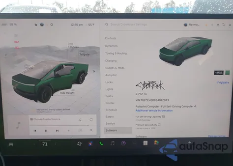 2025 Tesla Cybertruck All-Wheel Drive z USA, uszkodzony, nr VIN 7G2CEHED8SA072913